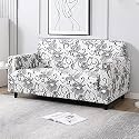 HOKIPO Elastic Stretchable Double Seater Sofa Cover (AR-4278-E9),Polyester Blend, White