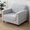 HOKIPO Elastic Stretchable Sofa Cover 1 Seater (Ar-4099-S13), Grey