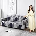 HOKIPO Polyester Blend Elastic Stretchable Universal Sofa Cover 1 Seater (NEW-4277-E14) Multicolor