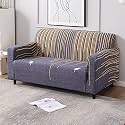 HOKIPO Elastic Stretchable Universal Sofa Cover 2 Seater (AR-4100-D10),Polyester Blend, Blue