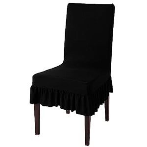 hokipo fully covered chair cover set of 2 with frill black new-ar-4793-d22