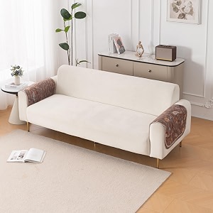 HOKIPO HeavenHue Fleece Backed Sofa Armrest Cover