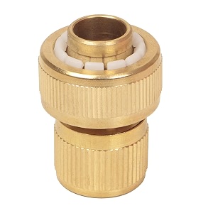 hokipo heavy duty 3434 brass garden hose quick connector for kitchen gardening car washing cleaning - ar-3864 50 x 40 mm