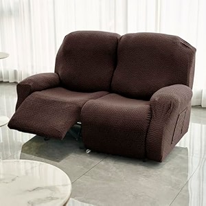 hokipo premium 170gsm jacquard 1 seater recliner sofa cover beige ar-5360-bge