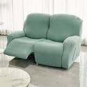 HOKIPO Jacquard 170gsm Fully Covered Recliner Sofa Cover 2 Seater, Green (AR-5361-GR)
