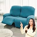 HOKIPO Jacquard 170gsm Fully Covered Recliner Sofa Cover 2 Seater, Turquoise (AR-5361-TRQ)