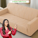 HOKiPO Jacquard 3 Seater Sofa Striped Cover