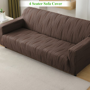 HOKiPO Jacquard 4 Seater Sofa Striped Cover