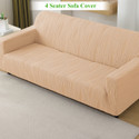 HOKiPO Jacquard 4 Seater Sofa Striped Cover