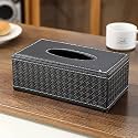 HOKIPO Leatherette Tissue Holder, Black (AR-4082-D1)