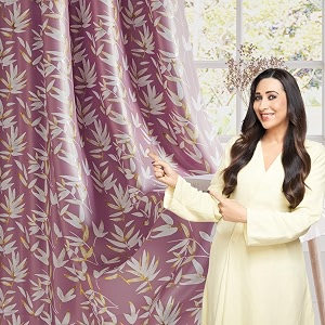 HOKIPO Luxe Foliage Foil Printed Curtains 7