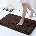 HOKIPO Chenille Luxury Bath Rug, Extra Soft And Absorbent Large Bathroom Rectangular Mat 50X80 Cm, Brown (Ar3798)