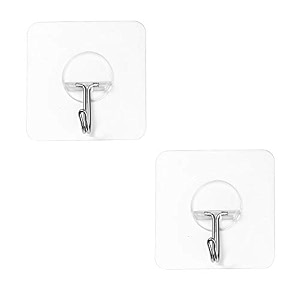 hokipo magic sticker series adhesive hooks for heavy items - load capacity 5 kg pack of 1 model - ar3475 silver and white
