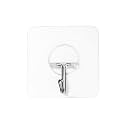 HOKIPO Magic Sticker Wall Hooks for Hanging, Round Base, No Drill, Silver