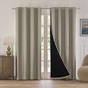 HOKIPO Midnight True Blackout Curtains 7 Feet
