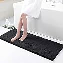 HOKIPO Chenille Microfiber Rectangular Bathroom Mats For Home, 45X60 Cm, Turquoise (Ar3797)