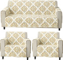 HOKiPO Polyester 311 Seater Sofa Damask Cover