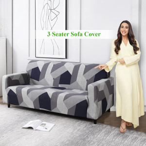 HOKiPO Polyester 3 Seater Sofa Geometric Cover
