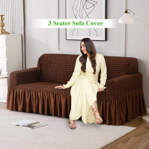 HOKiPO Polyester 3 Seater Sofa Plain Cover
