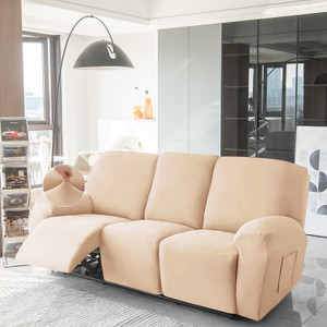 HOKiPO Polyester 3 Seater Sofa Plain Cover