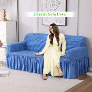 HOKiPO Polyester 3 Seater Sofa Plain Cover