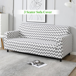 HOKiPO Polyester 3 Seater Sofa Striped Cover