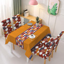 HOKiPO Polyester 4 Seater Chair Geometric Cover