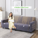 HOKiPO Polyester 4 Seater Sofa Striped Cover