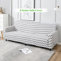HOKiPO Polyester 4 Seater Sofa Striped Cover