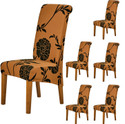 HOKiPO Polyester 6 Seater Chair Floral Cover