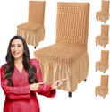 HOKiPO Polyester 6 Seater Chair Plain Cover