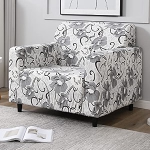 hokipo polyester blend elastic stretchable single seater sofa cover ar-4277-e9 grey
