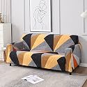 HOKIPO Polyester Blend Elastic Stretchable Sofa Cover 3 Seater (Ar-4101-S3, Multicolor)