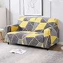 HOKIPO Polyester Blend Elastic Stretchable Sofa Cover 2 Seater (Ar-4278-E13, Grey)