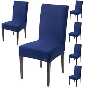 hokipo polyester blend washable elastic slipcover stretchable 6 seat cover for chairs royal blue 45-70 cm 38-52 cm 38-52 cm ar-4075-d96