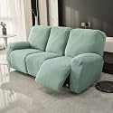 HOKIPO Premium 170gsm, Jacquard 1 Seater Recliner Sofa Cover, Green (AR-5360-GR)