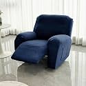 HOKIPO Premium 170gsm, Jacquard 1 Seater Recliner Sofa Cover, Navy Blue (AR-5360-NBLU)