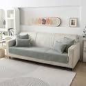 HOKIPO Premium Chenille Sofa Cover Mat, 3 Seater Grey (NEW-AR-5148-GRY)