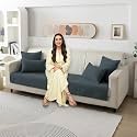 HOKIPO Premium Chenille Anti Slip 3 Seater Sofa Mat, Beige (AR-5148-BGE)