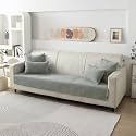 HOKIPO Premium Chenille Anti Slip Sofa Seat Mat for 2 Seater, Grey (AR-5147-GRY)