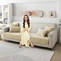 HOKIPO Premium Chenille Sofa Arm Cover, 2 Pcs, Beige (AR-5281-BGE*2)