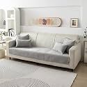 HOKIPO Premium Chenille Anti Slip Sofa Seat Mat for 3 Seater, Light Grey (AR-5148-LGRY)