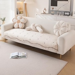 hokipo frilora sofa armrest cover 1 pair gentle cream