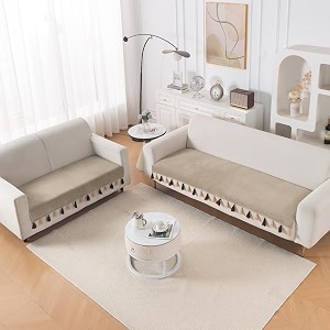 HOKIPO Premium Holland Velvet Sofa Cover Mat
