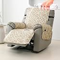 HOKIPO Elira Quilted Recliner Mat 1 Seater, Buff Brown Silhouette Floral
