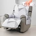 HOKIPO Waterproof Quilted Recliner Mat 1 Seater, Beige Abstract Geometry