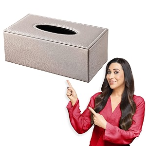 hokipo pu leather tissue box holder brown ar4081-d1