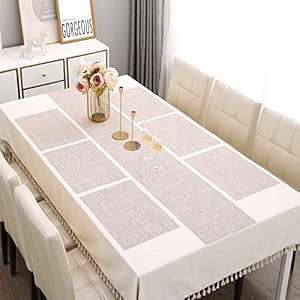 hokipo pvc 6 placemats with table runner dining table mats turquoise