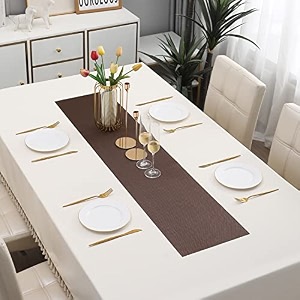 hokipo pvc table runner for dining table 30x135 cm ar4134 grey