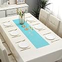 HOKIPO PVC Table Runner for Dining Table, 30x135 cm, AR4128 Blue